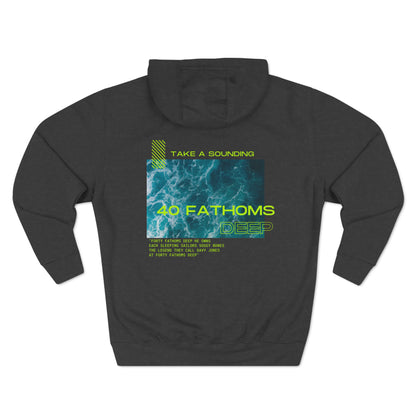 40 Fathoms Deep FOM 9 pullover hoodie with nautical graphic