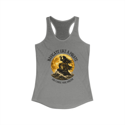 Navigate Like a Pirate FOM 9 Racerback Tank