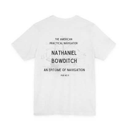 Bowditch Original FOM 9 graphic tee with Nathaniel Bowditch navigation artwork