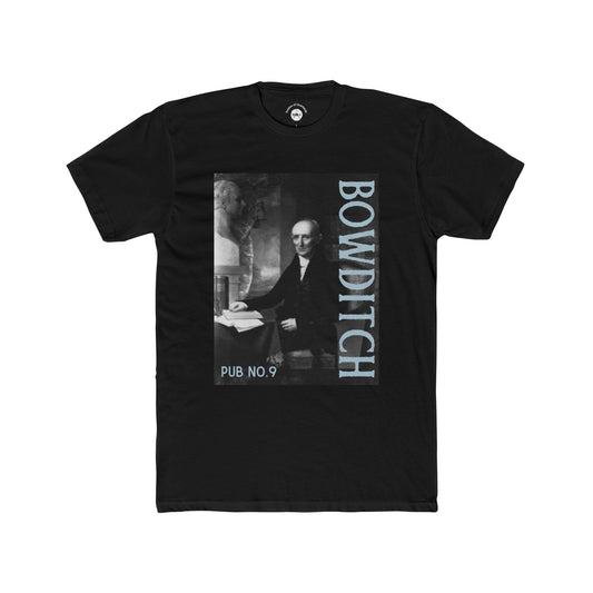 Bowditch Pub No. 9 FOM 9 graphic tee with Nathaniel Bowditch navigation artwork