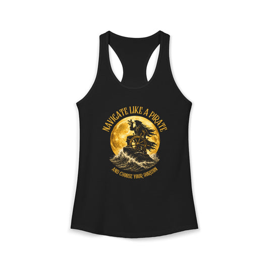 Navigate Like a Pirate FOM 9 Racerback Tank