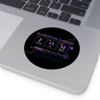 Elements of a Legend FOM9 Round Vinyl Sticker