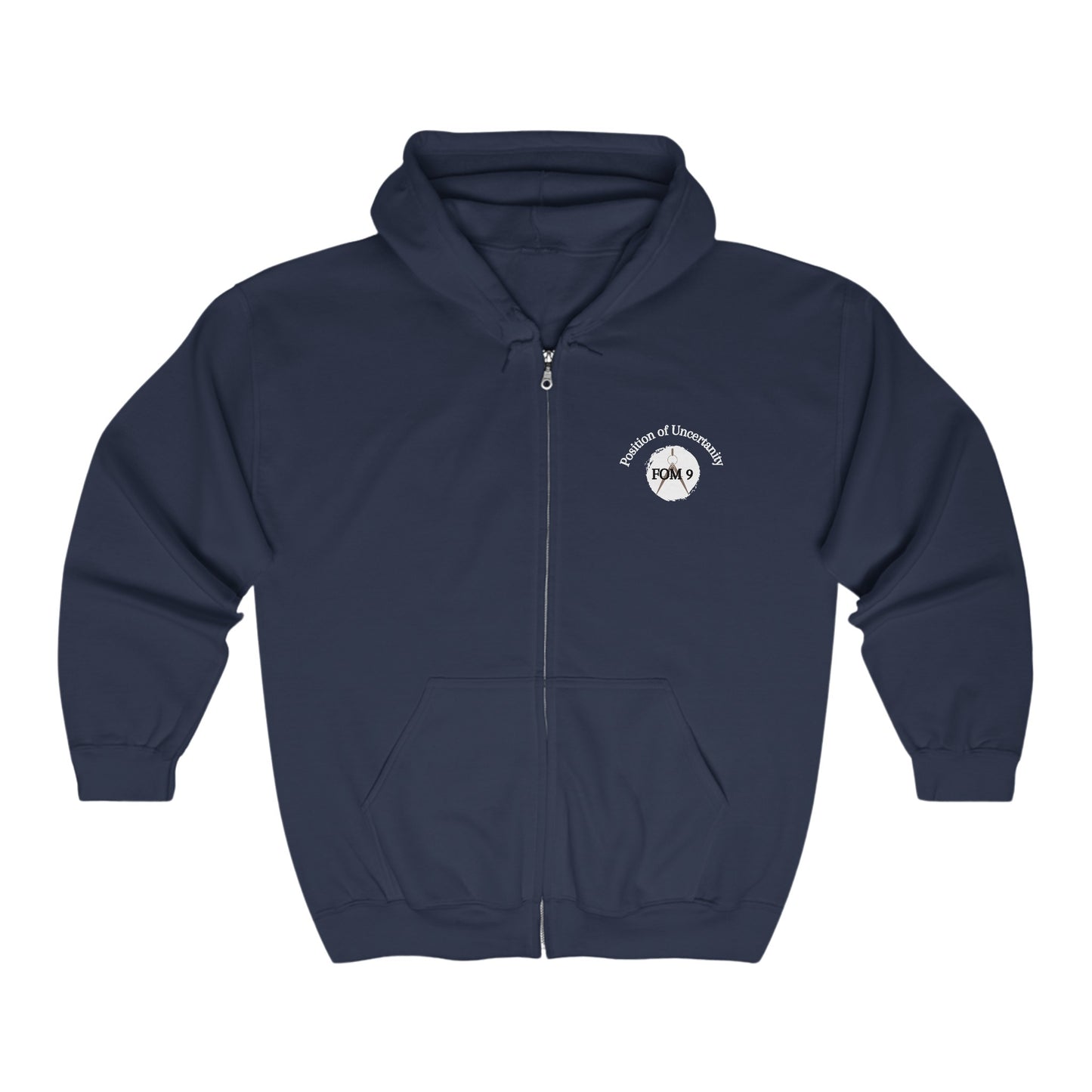 "Only Amateurs Use GPS" FOM9 Full Zip Hooded Sweatshirt