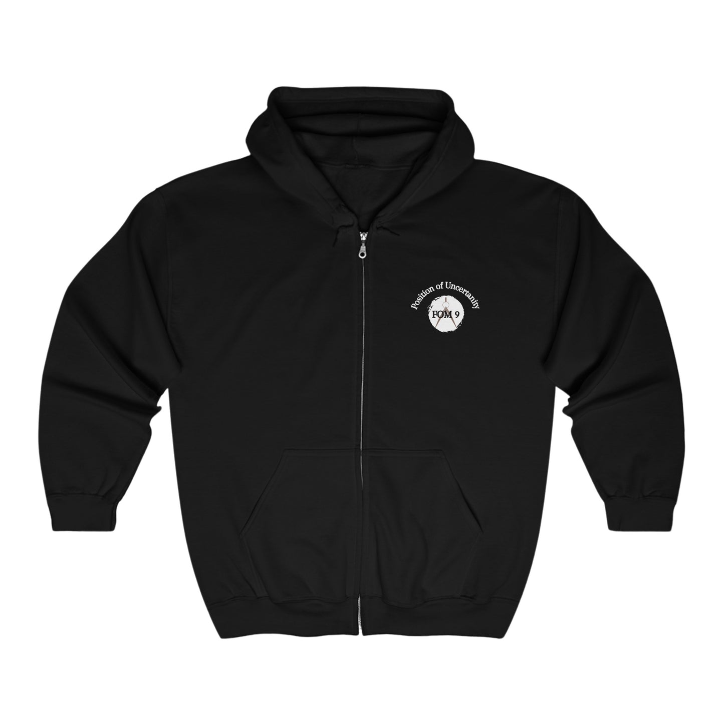 "Only Amateurs Use GPS" FOM9 Full Zip Hooded Sweatshirt