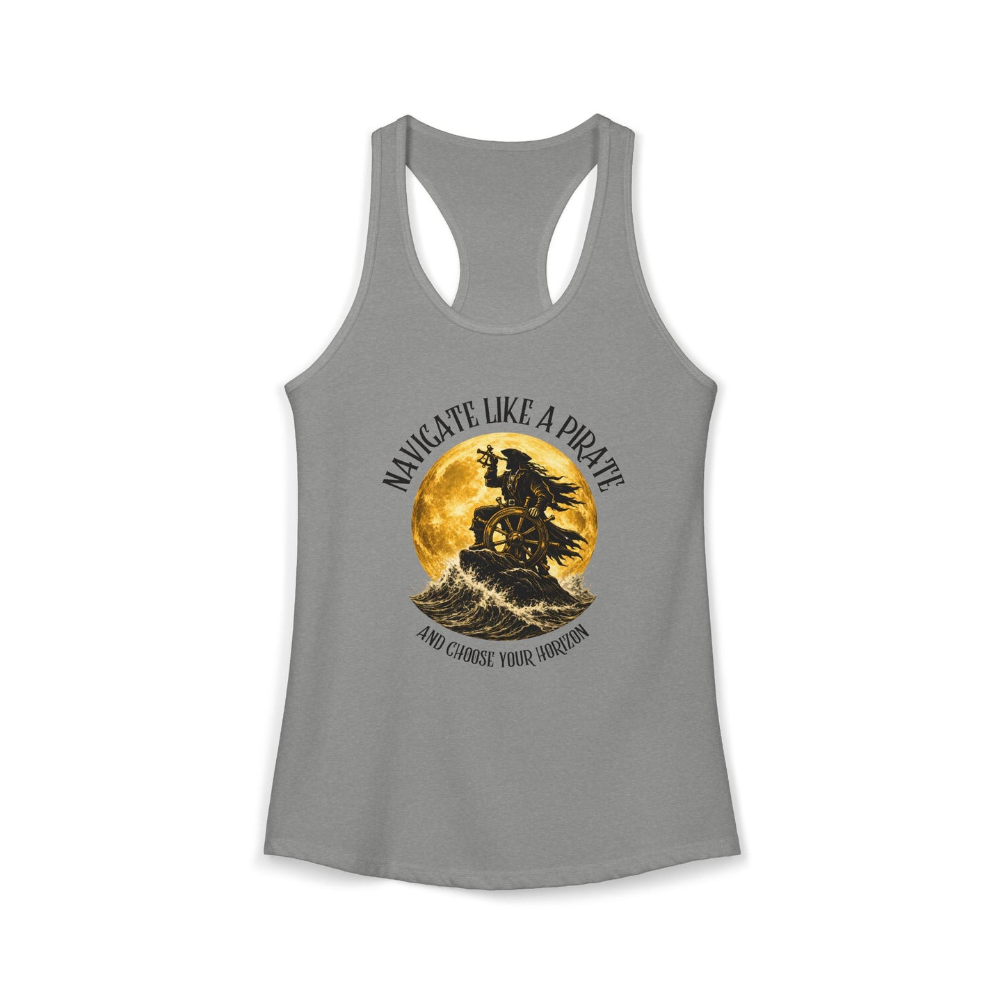 Navigate Like a Pirate FOM 9 Racerback Tank