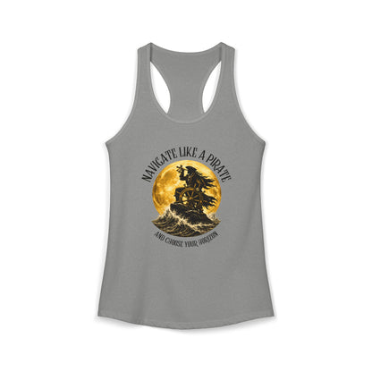 Navigate Like a Pirate FOM 9 Racerback Tank