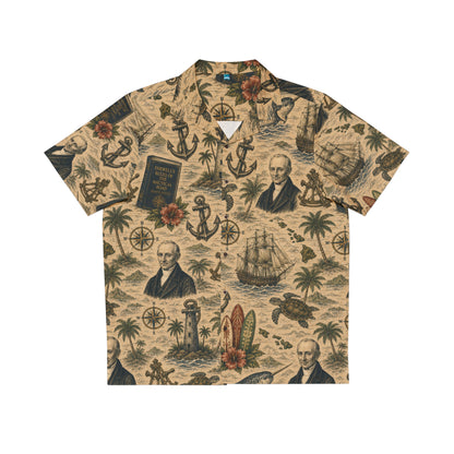 Safari Bowditch FOM 9 Hawaiian shirt with Nathaniel Bowditch navigation artwork
