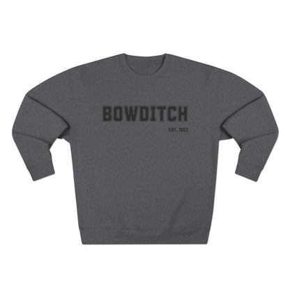 Bowditch FOM 9 crewneck sweatshirt with Nathaniel Bowditch navigation graphic