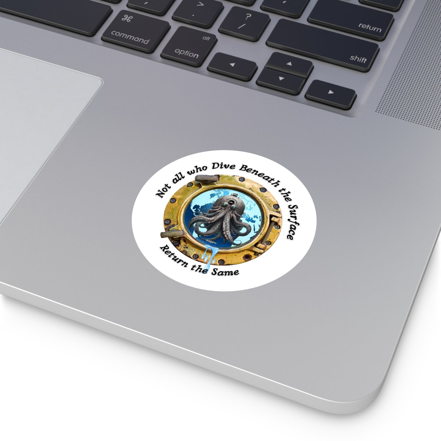 'Not All Who Dive Beneath the Surface' FOM 9 Round Stickers
