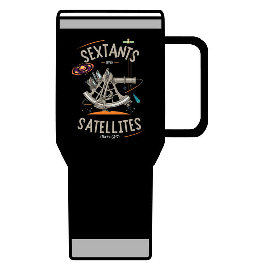 Sextants over Satellites FOM 9 Travel Mug, 20oz