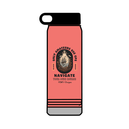 FOM 9 GPS 32 oz water bottle with navigation design