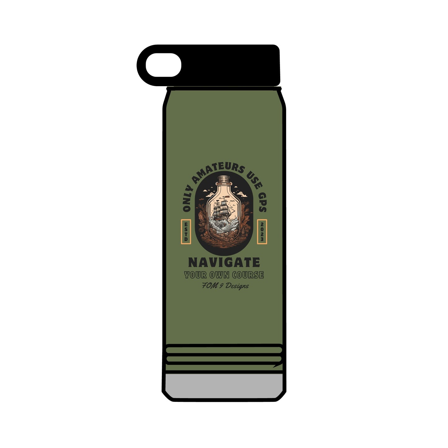 FOM 9 GPS Water Bottle, 32oz