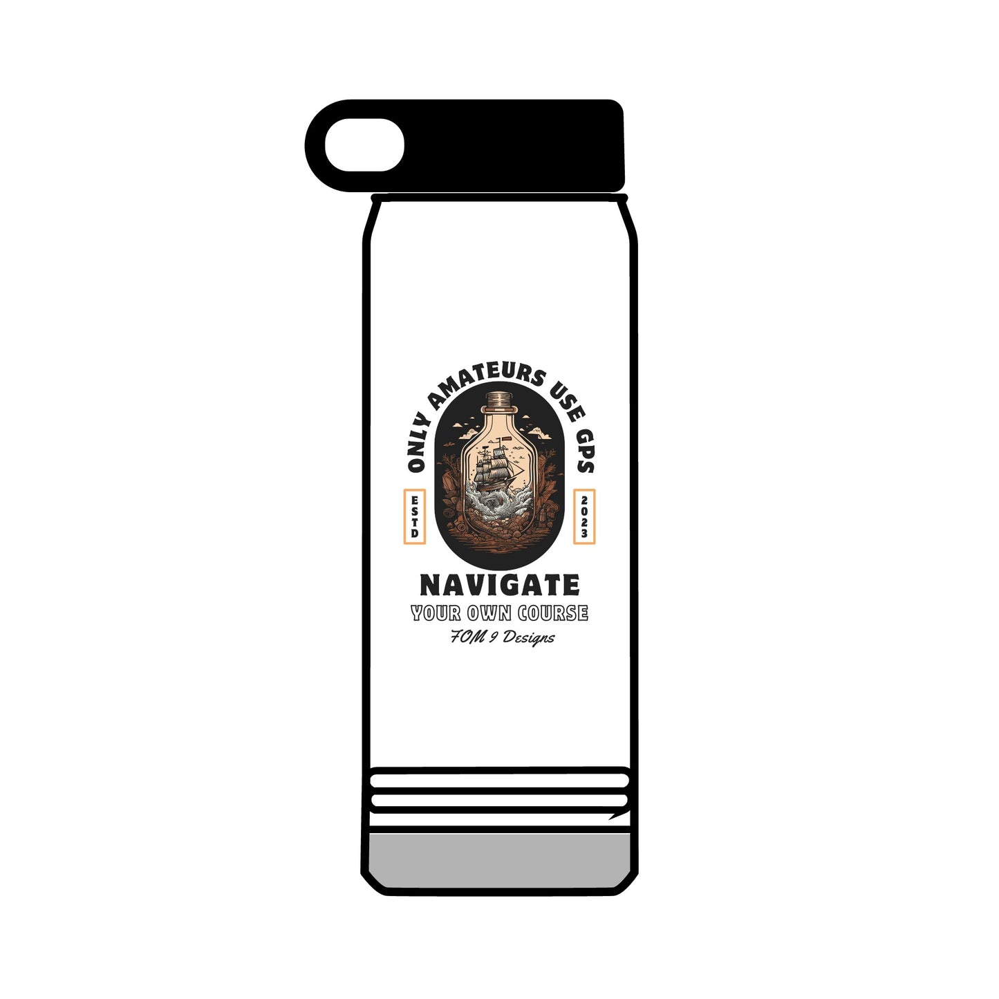 FOM 9 GPS Water Bottle, 32oz