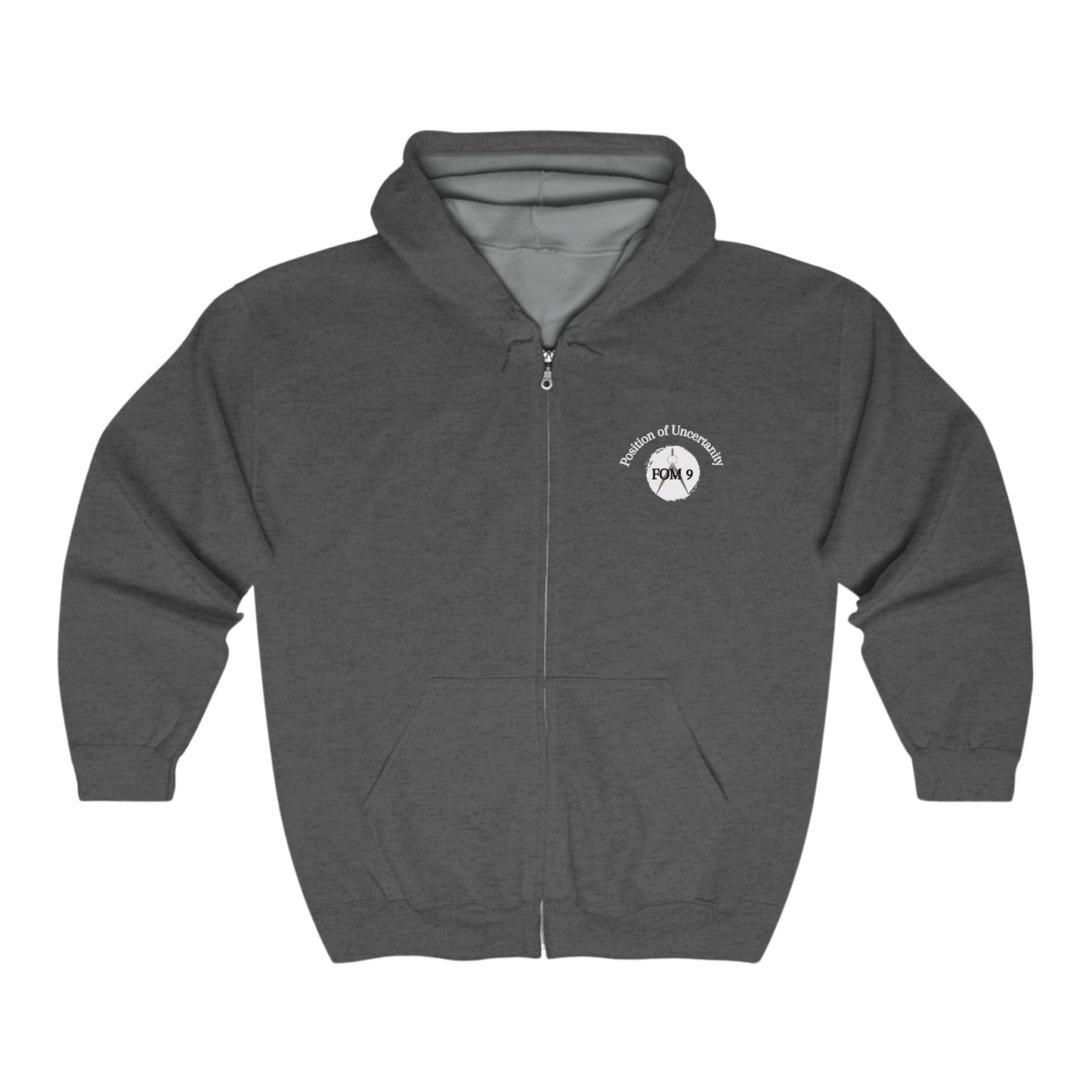 "Only Amateurs Use GPS" FOM9 Full Zip Hooded Sweatshirt