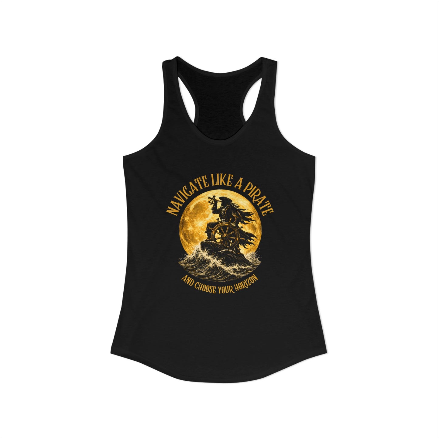 Navigate Like a Pirate FOM 9 Racerback Tank