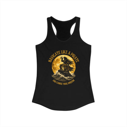 Navigate Like a Pirate FOM 9 Racerback Tank