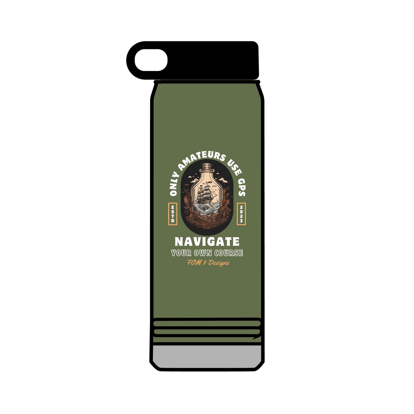 Only Amateurs Use GPS FOM 9 Water Bottle, 32oz