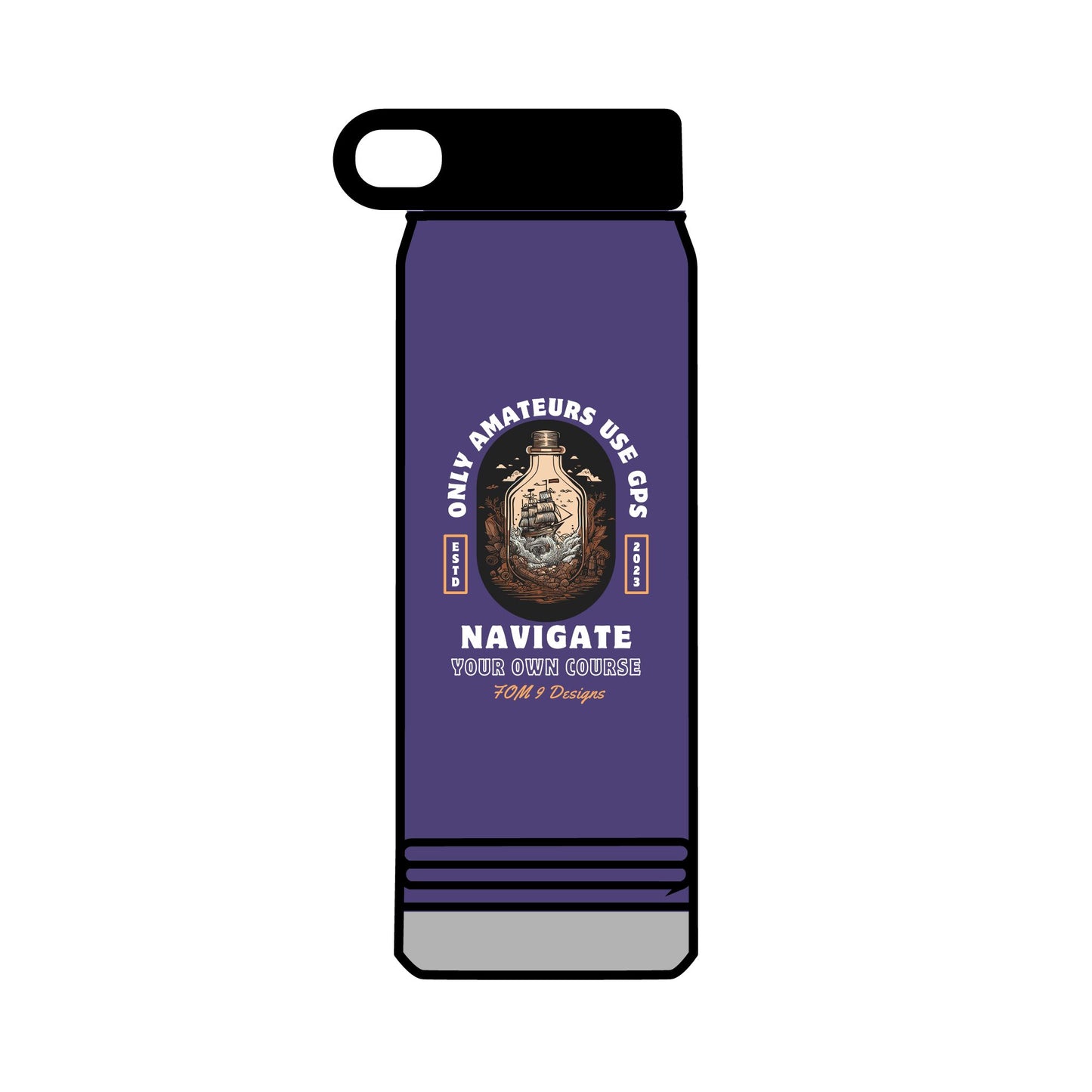 Only Amateurs Use GPS FOM 9 Water Bottle, 32oz